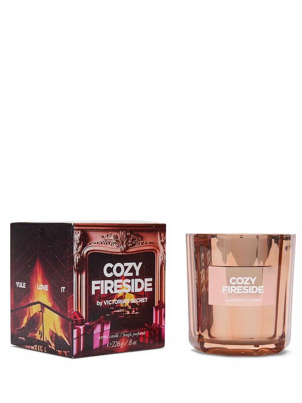 Victoria's Secret Cozy Fireside Candle- Holiday Bonfire Vanilla Woodsmoke Amber